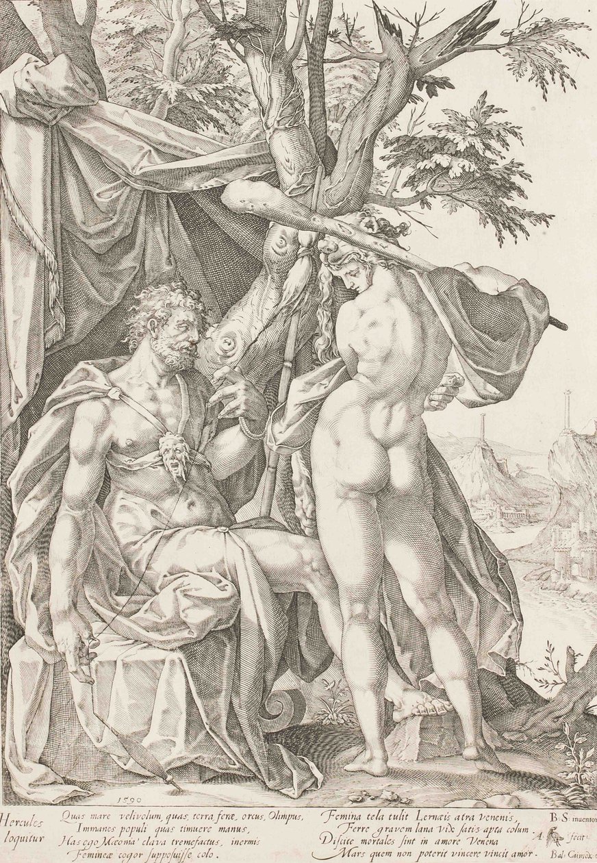 Hercules og Omphale, 1590 av Bartholomaeus Spranger