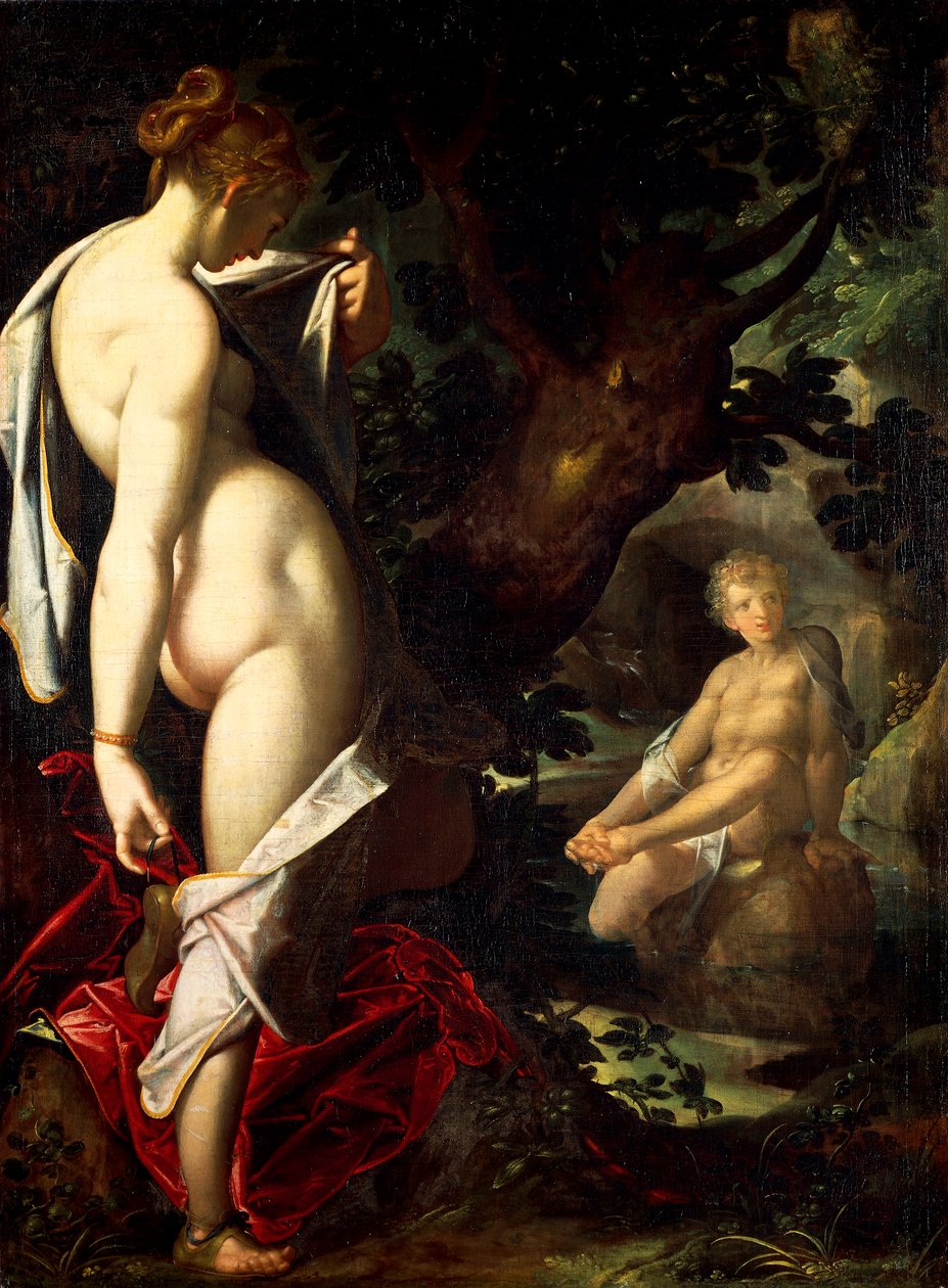 Hermafroditus og Salamace, av Bartholomaeus Spranger (1546-1611) av Bartholomaeus Spranger