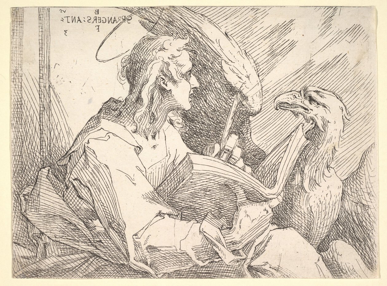 Evangelisten Johannes, ca. 1596. av Bartholomaeus Spranger