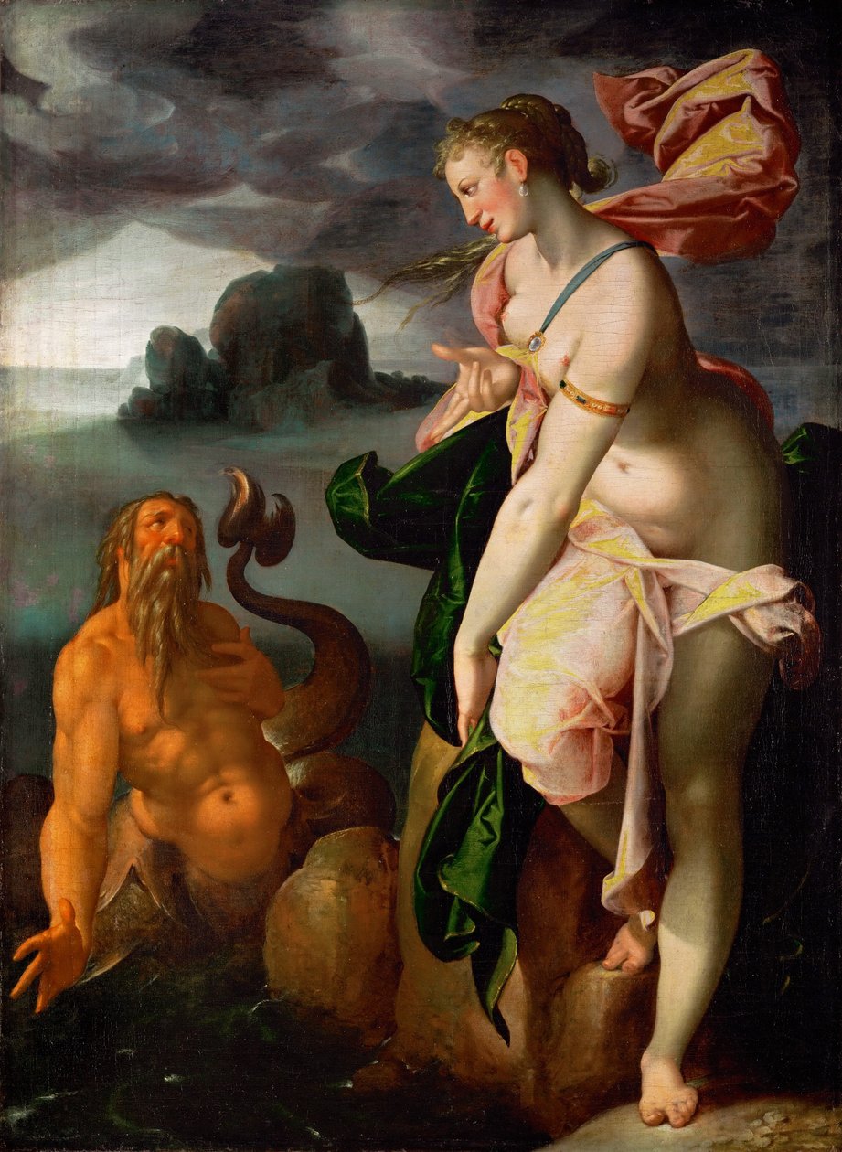 Scylla og Glaucus, ca 1580-1582 av Bartholomaeus Spranger