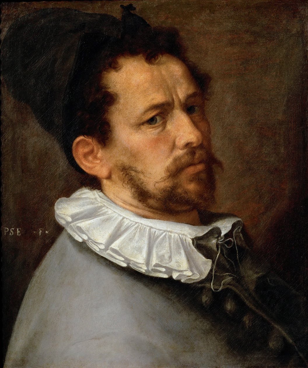 Selvportrett, ca 1580-1585 av Bartholomaeus Spranger