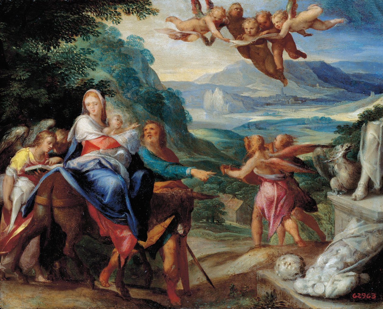 Flykten inn i Egypt av Bartholomaeus Spranger