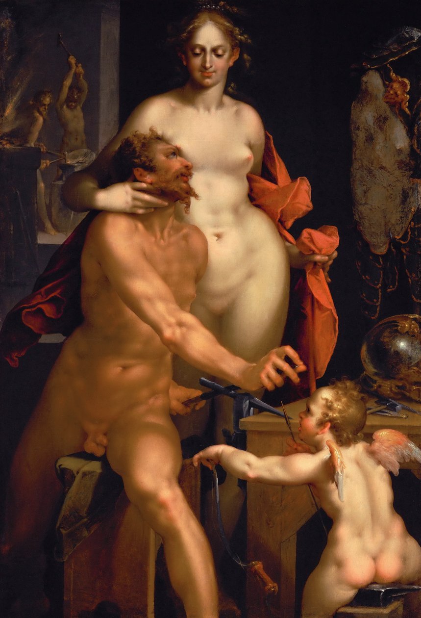 Venus besøk til Vulcan, ca. 1610 av Bartholomaeus Spranger