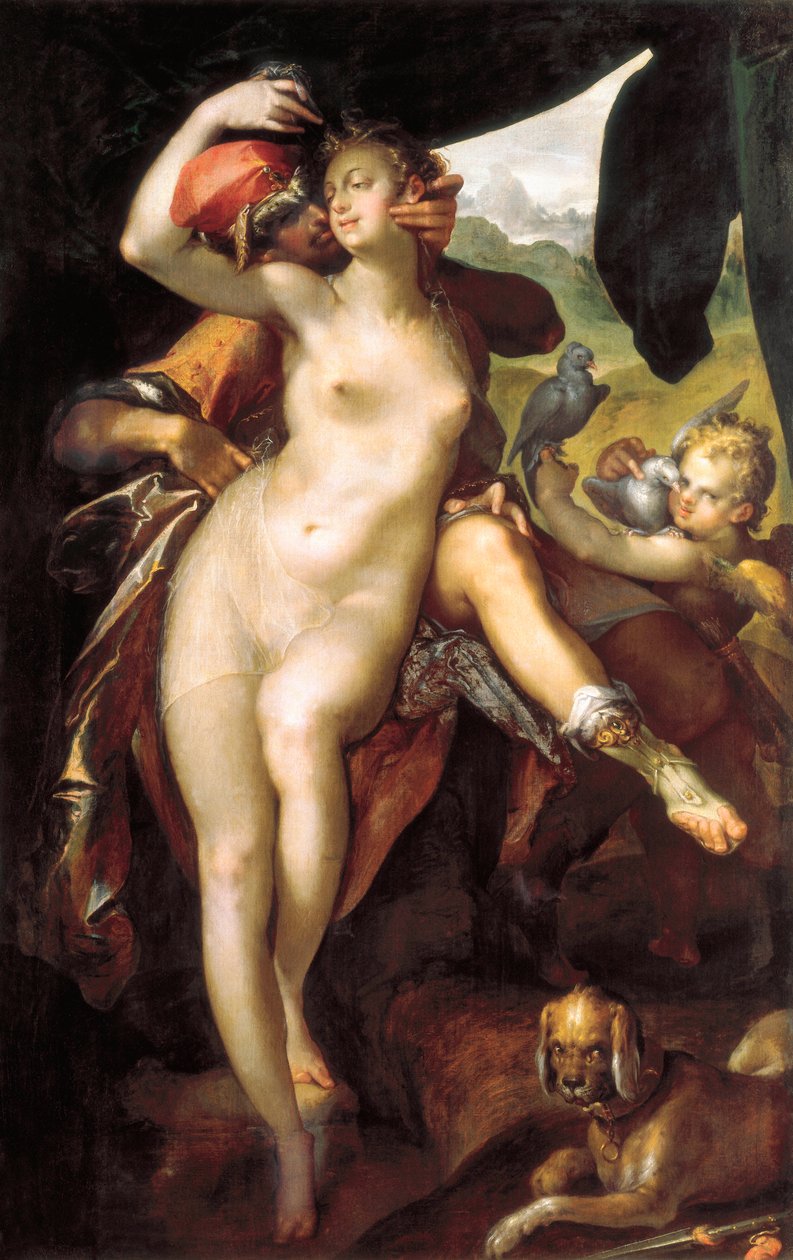 Venus og Adonis av Bartholomaeus Spranger