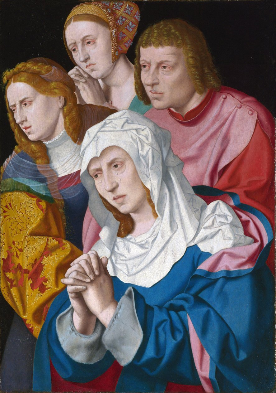 ""Portrett av jomfruen, den hellige Johannes, den hellige Maria Magdalena og en hellig kvinne"" Maleri av Bartholomeus Bruyn den eldre (1493-1555) rundt 1535 London National Gallery av Bartholomaeus the Elder Bruyn