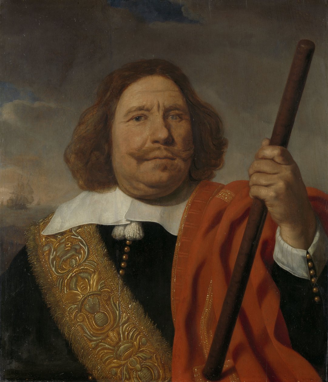 Egbert Meeuwsz Cortenaer (1600-65). Viseadmiral, Admiralty of the Maas, Rotterdam av Bartholomeus van der Helst