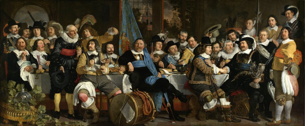 Feiringen av freden i Münster, 18. juni 1648, i hovedkvarteret til armbrøstets borgervakt (St George -garde), Amsterdam av Bartholomeus van der Helst