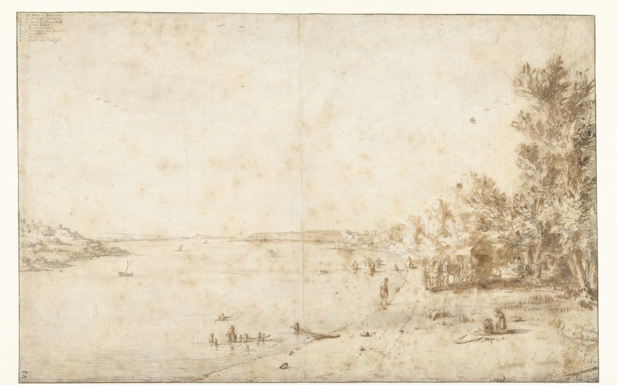 Hertugen av Bracciano ved Lago di Bracciano av Bartholomeus Breenbergh