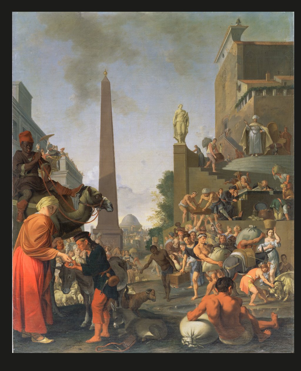 Joseph distribuerer mais i Egypt, 1655 av Bartholomeus Breenbergh