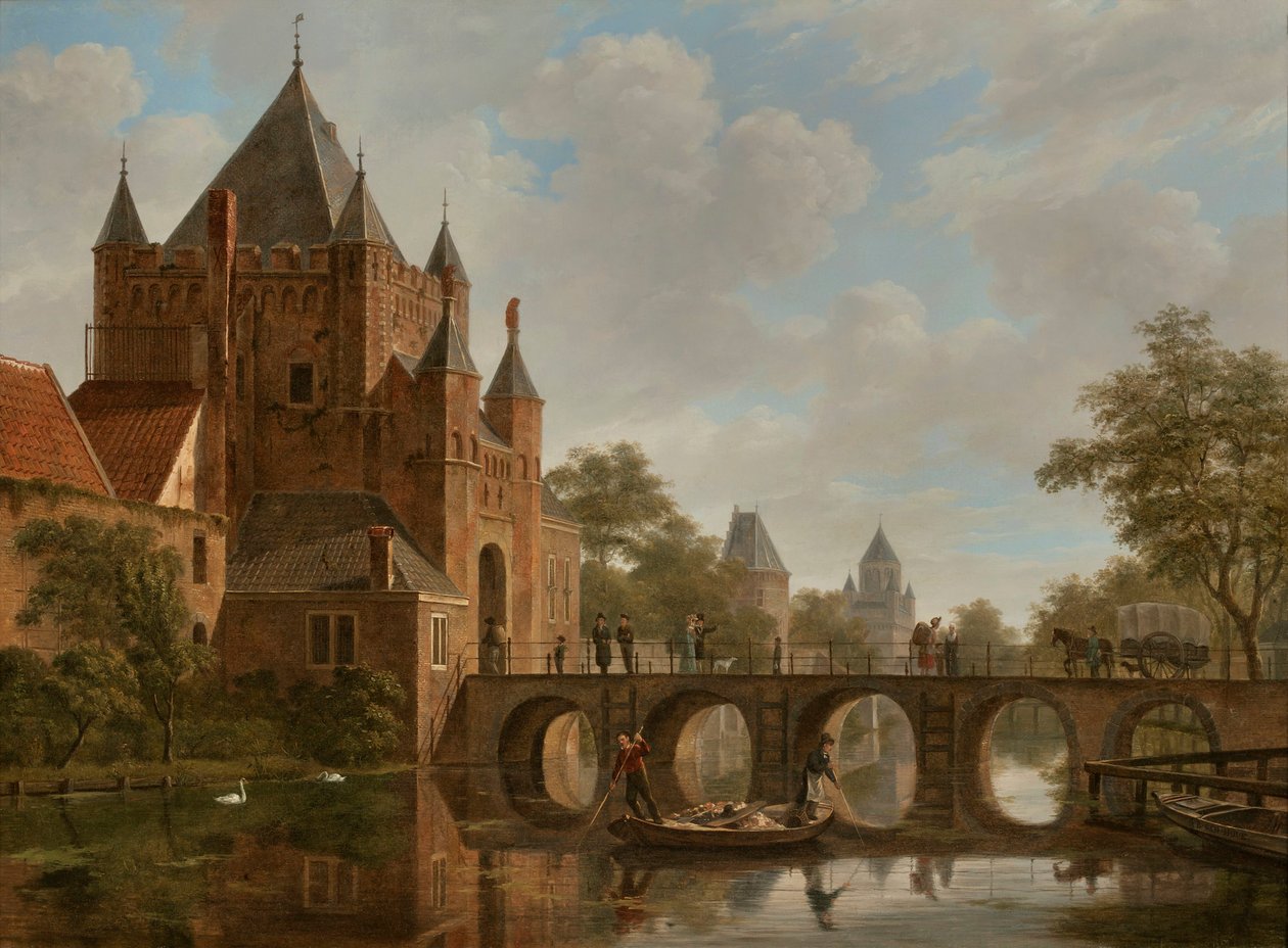 The Great Houtpoort, Haarlem av Bartholomeus Johannes van Hove