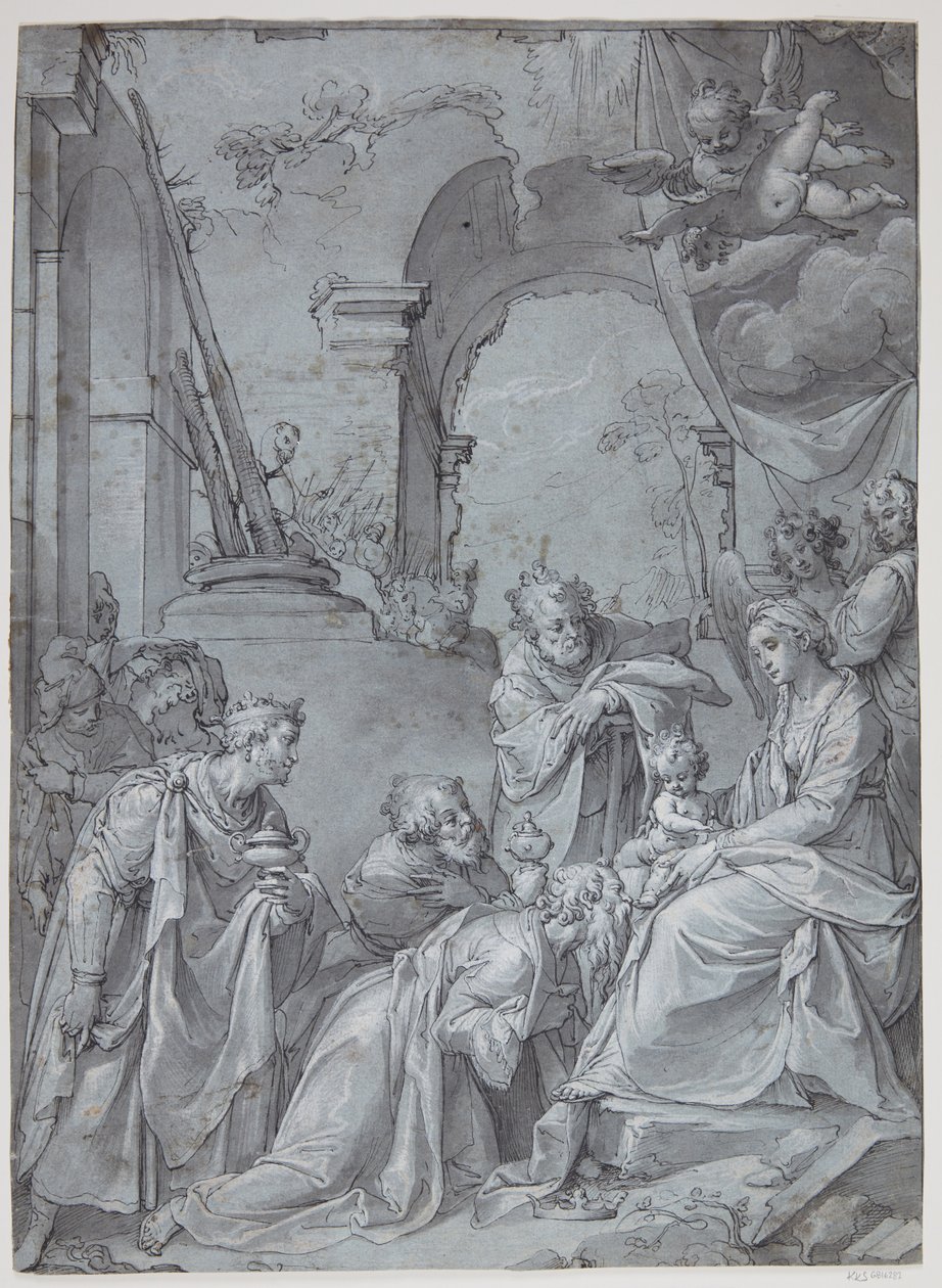 Tilbedelse av hyrdene av Bartholomeus Spranger