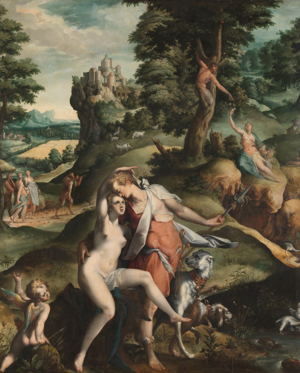 Venus og Adonis av Bartholomeus Spranger
