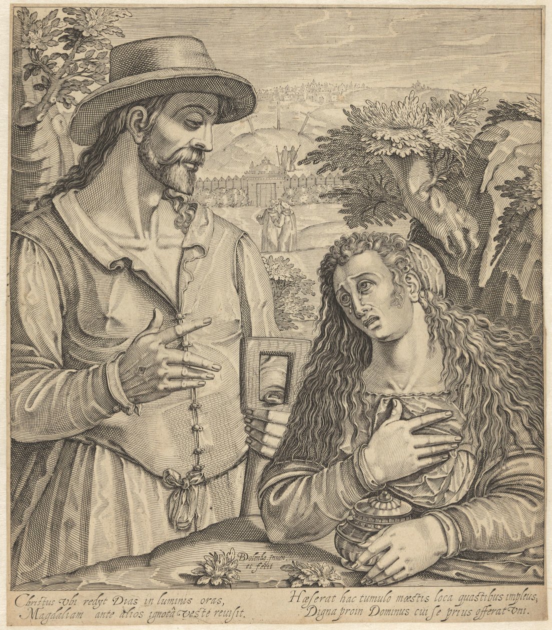 Kristus viser seg for Maria Magdalena av Bartholomeus Willemsz. Dolendo
