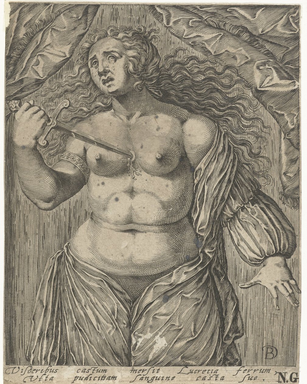 Lucretias selvmord av Bartholomeus Willemsz. Dolendo