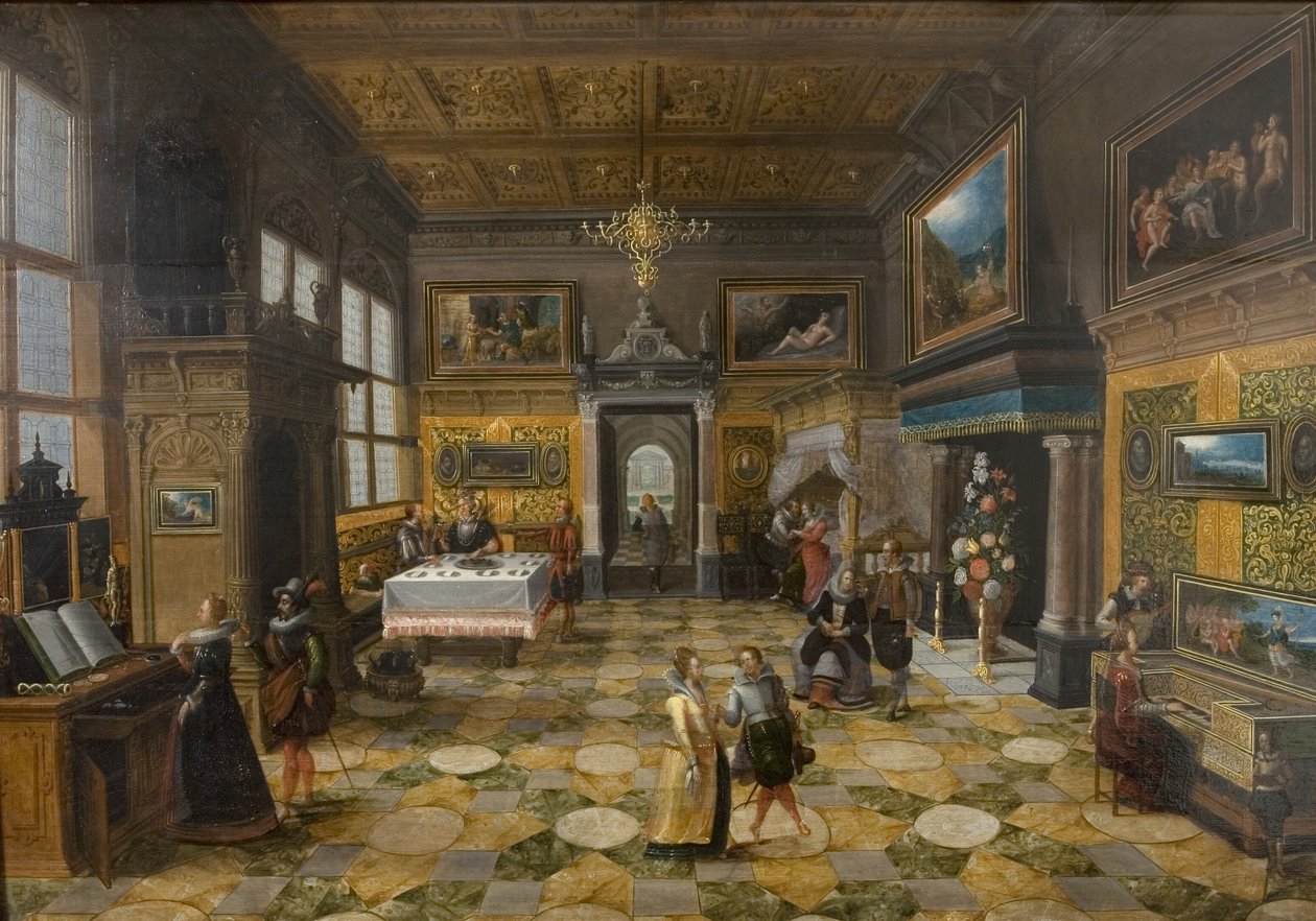 Festscene av Bartholomeus van Bassen