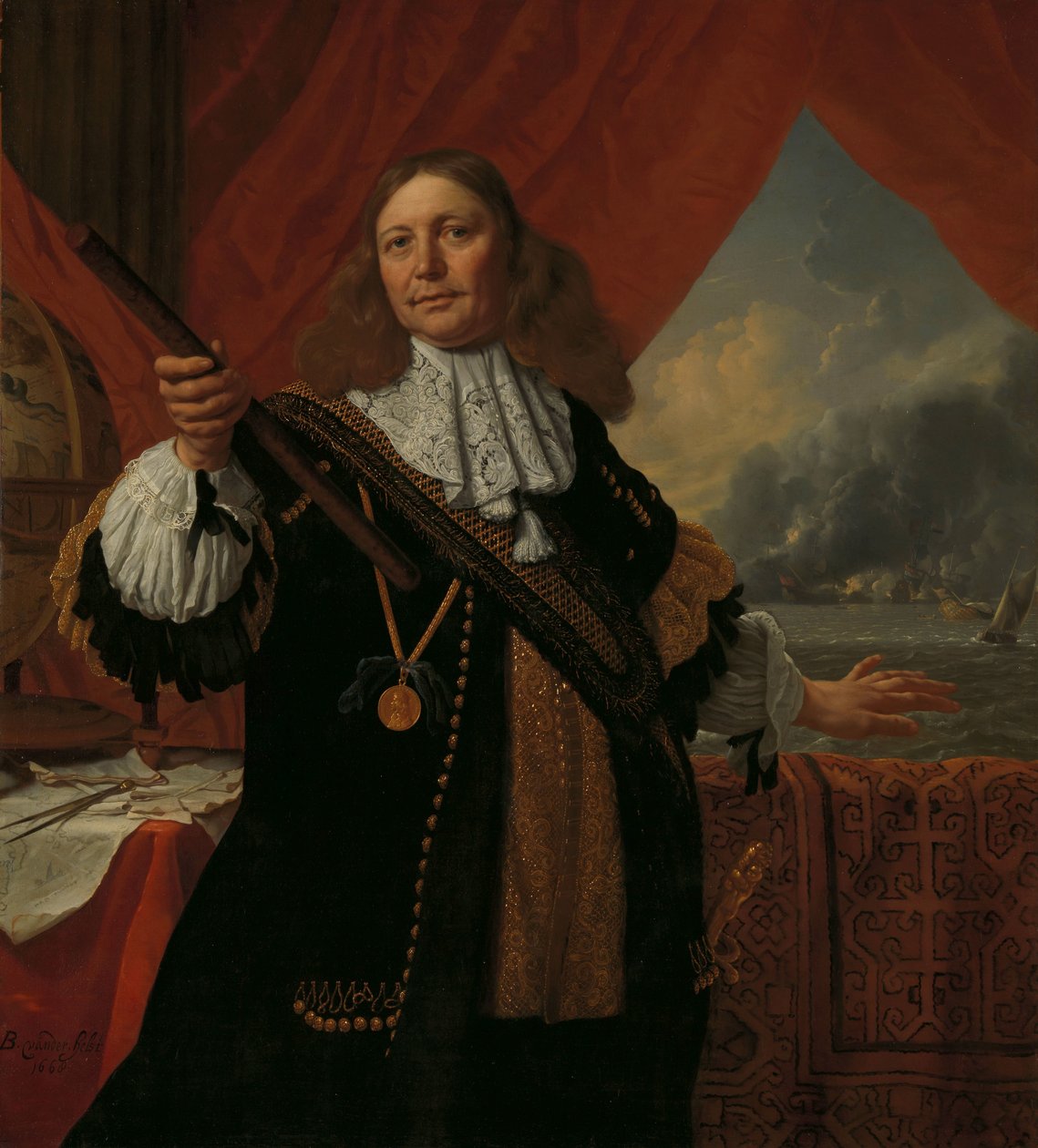 Johan de Liefde (ca. 1619-73), viseadmiral av Bartholomeus van der Helst
