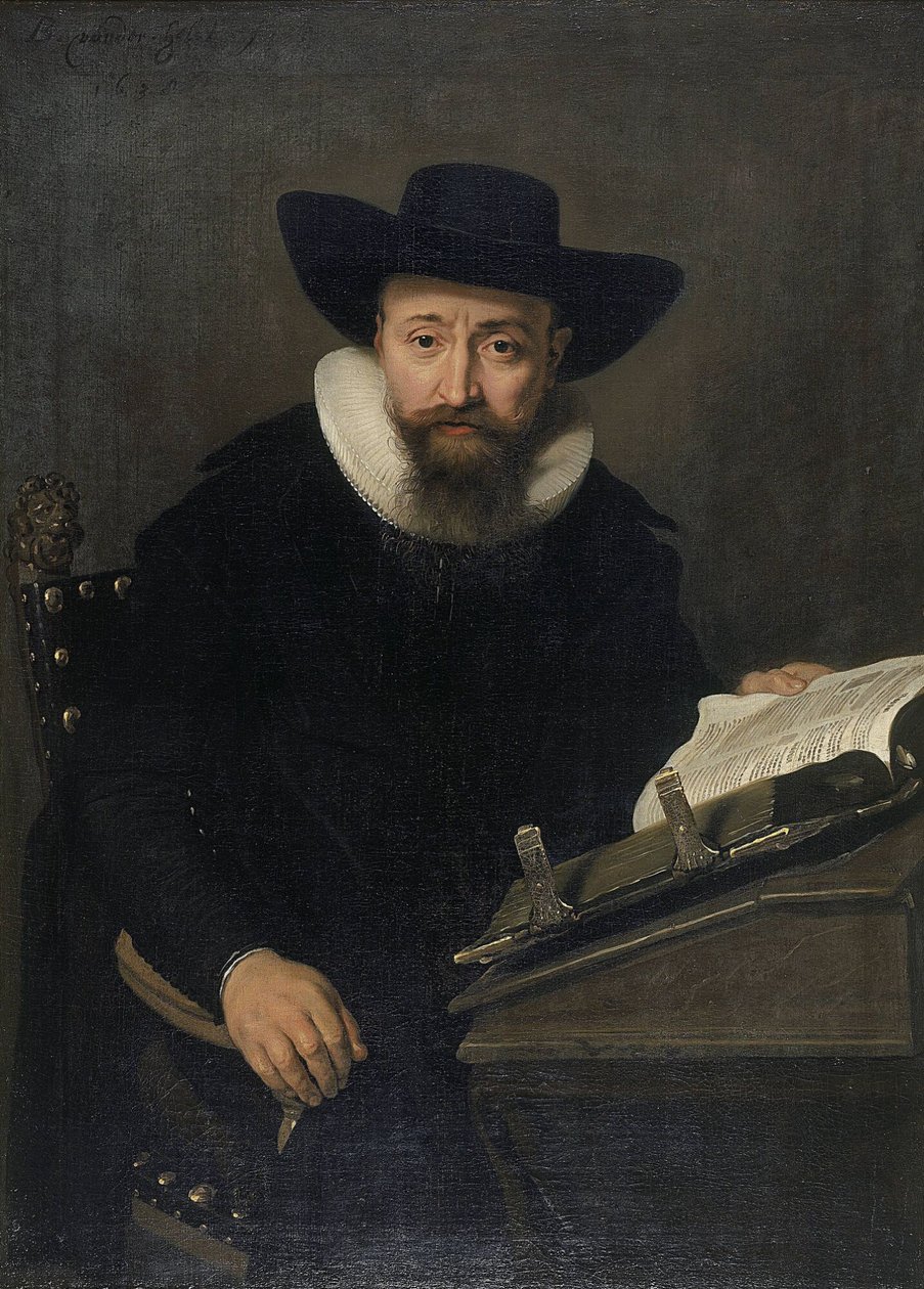 Portrett av en ukjent mann, sannsynligvis en protestantisk minister av Bartholomeus van der Helst