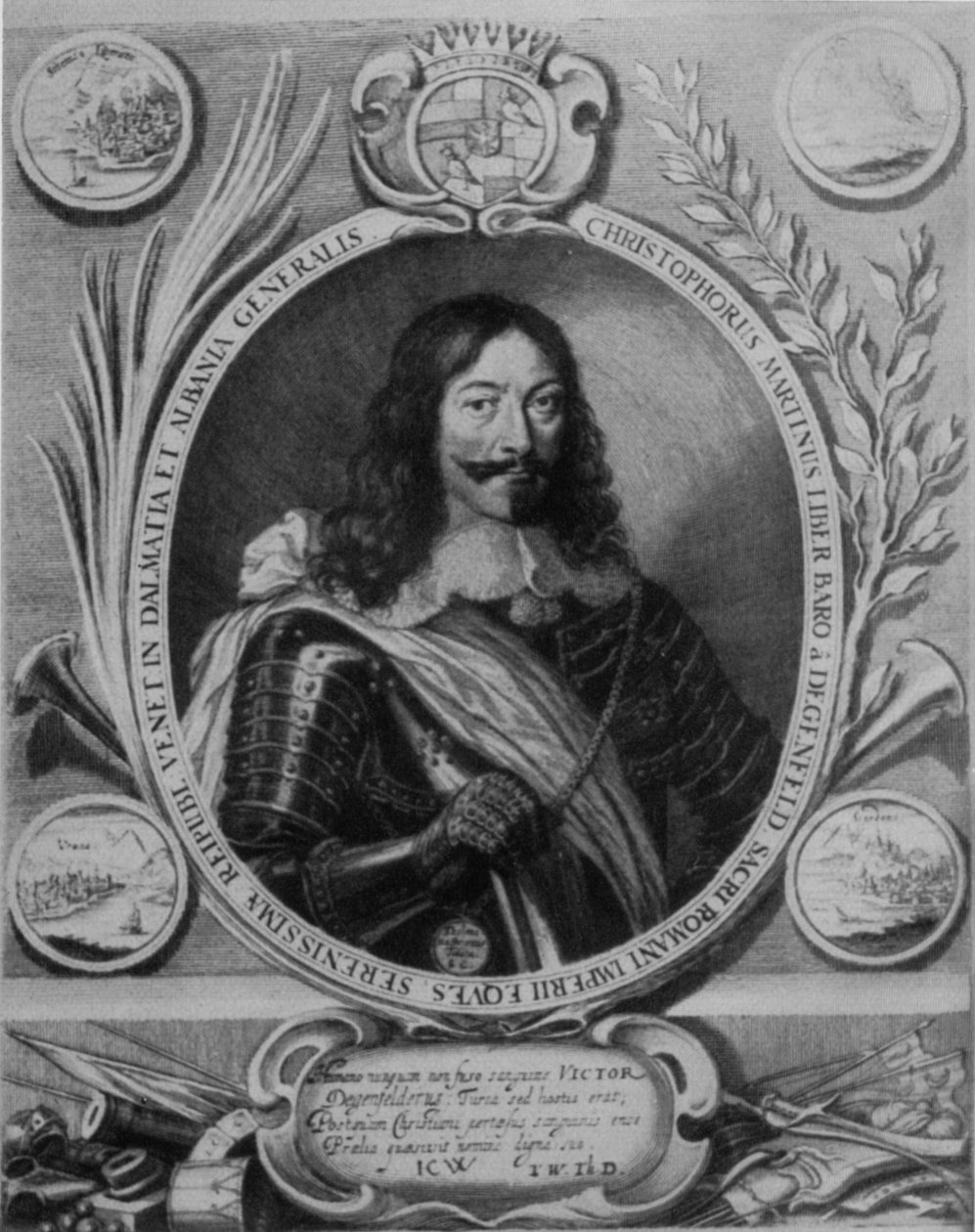 Christoph Martin von Degenfeld. Gravering, 1600 -tallet av Bartholomäus Kilian