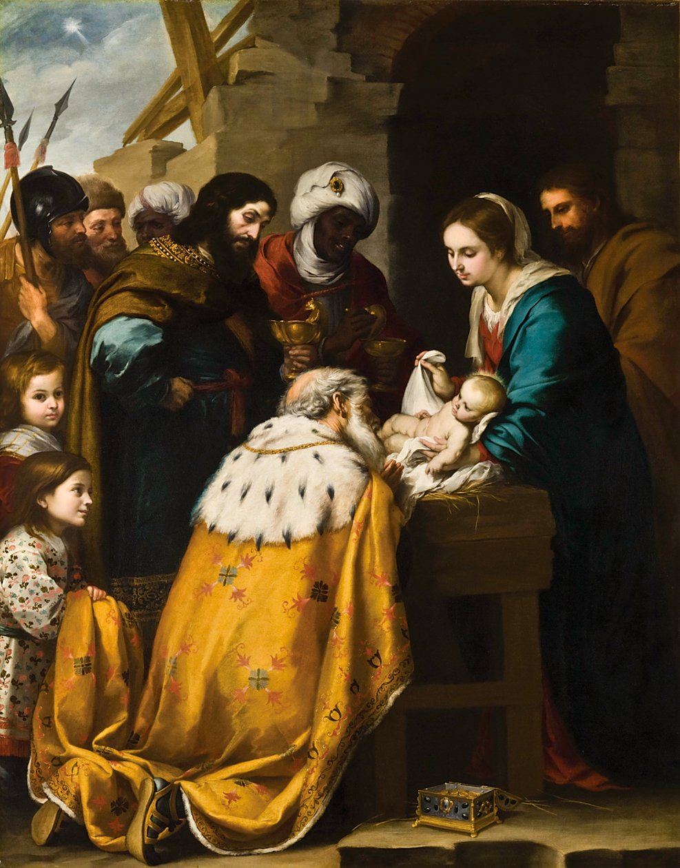Tilbedelse av magi av Bartolomé Esteban Murillo
