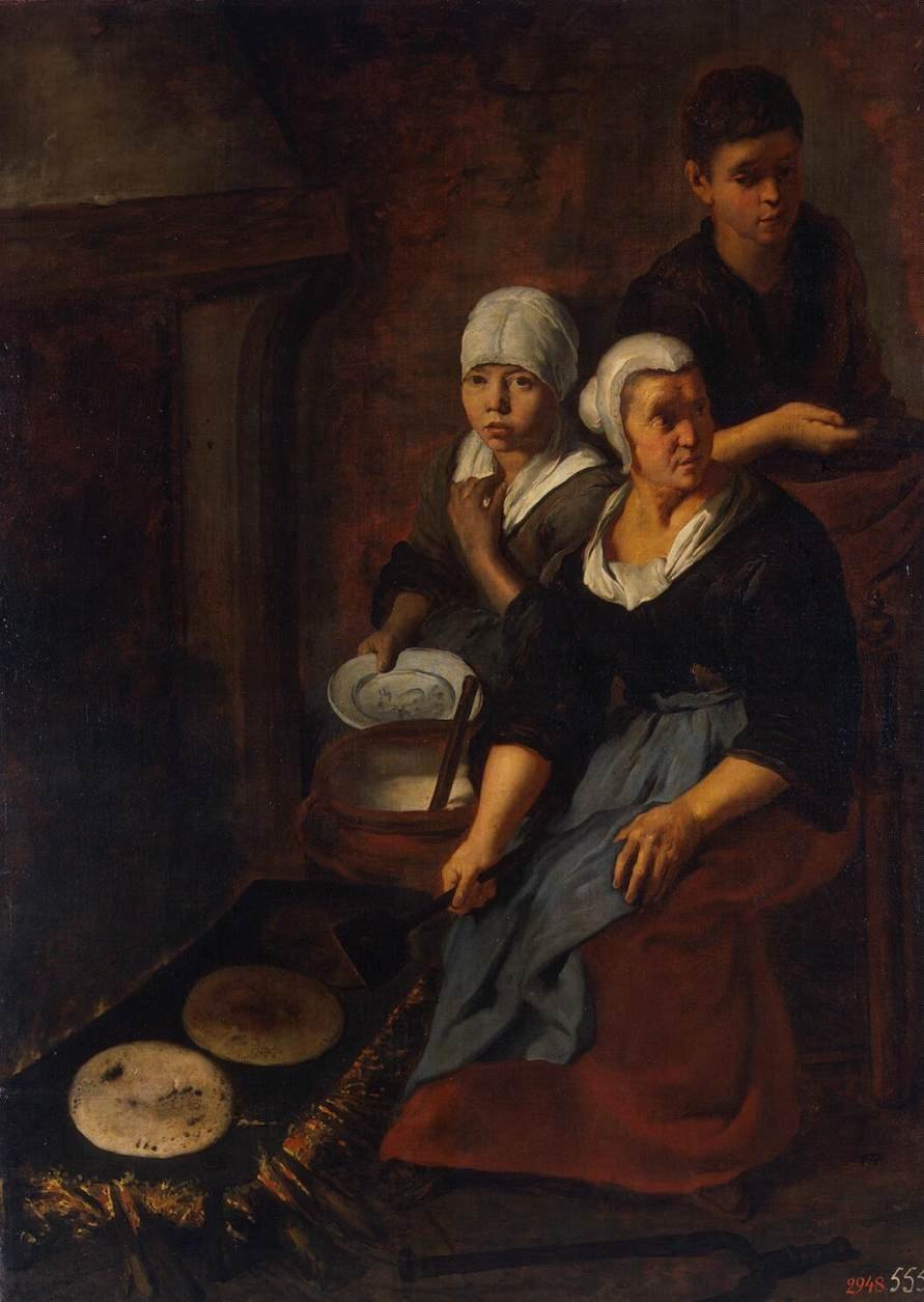 Steking av flatkaker av Bartolomé Esteban Murillo