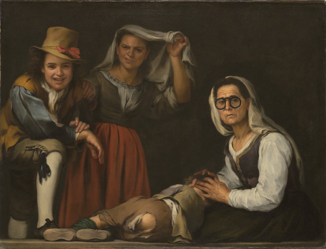 Fire figurer på et trinn av Bartolomé Esteban Murillo