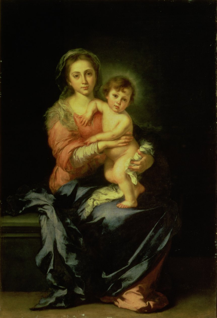 Madonna og barn, etter 1638 av Bartolomé Esteban Murillo