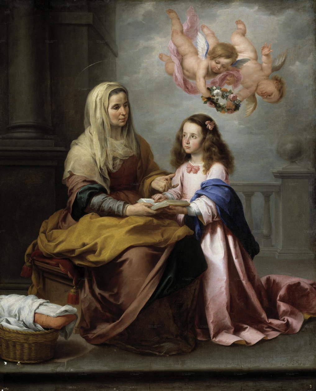 Saint Anne lærer jomfruen å lese av Bartolomé Esteban Murillo