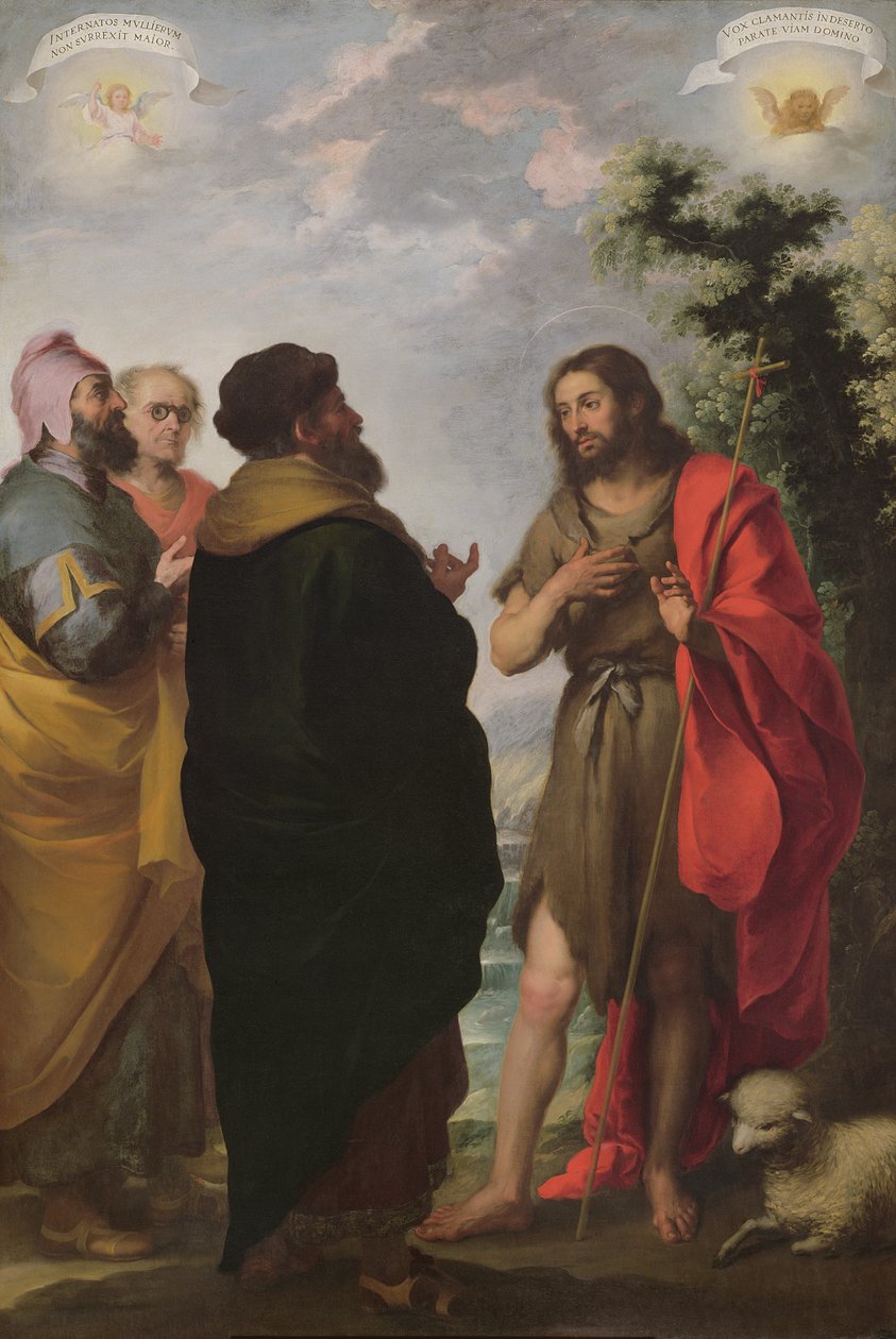 Døperen Johannes med de skriftlærde og fariseerne, ca. 1655 av Bartolomé Esteban Murillo