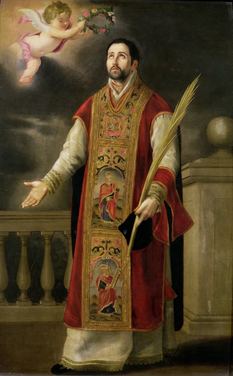 St. Roderick av Cordoba (olje på porselen) av Bartolomé Esteban Murillo