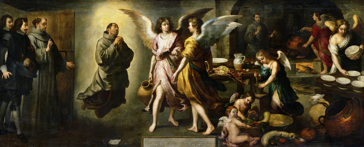 Englenes kjøkken, 1646 av Bartolomé Esteban Murillo