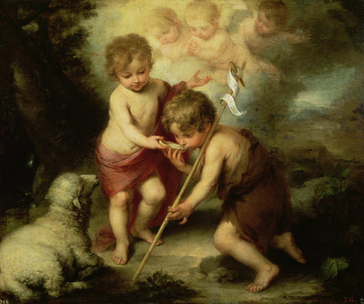 Guttene med skallet, ca. 1670 av Bartolomé Esteban Murillo