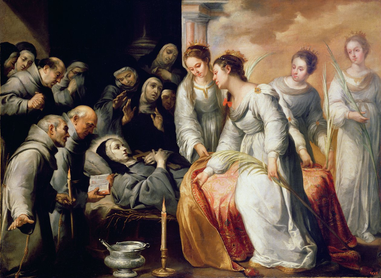 St. Clares død av Bartolomé Esteban Murillo