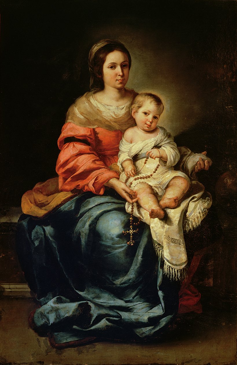 Rosenkransens Madonna av Bartolomé Esteban Murillo