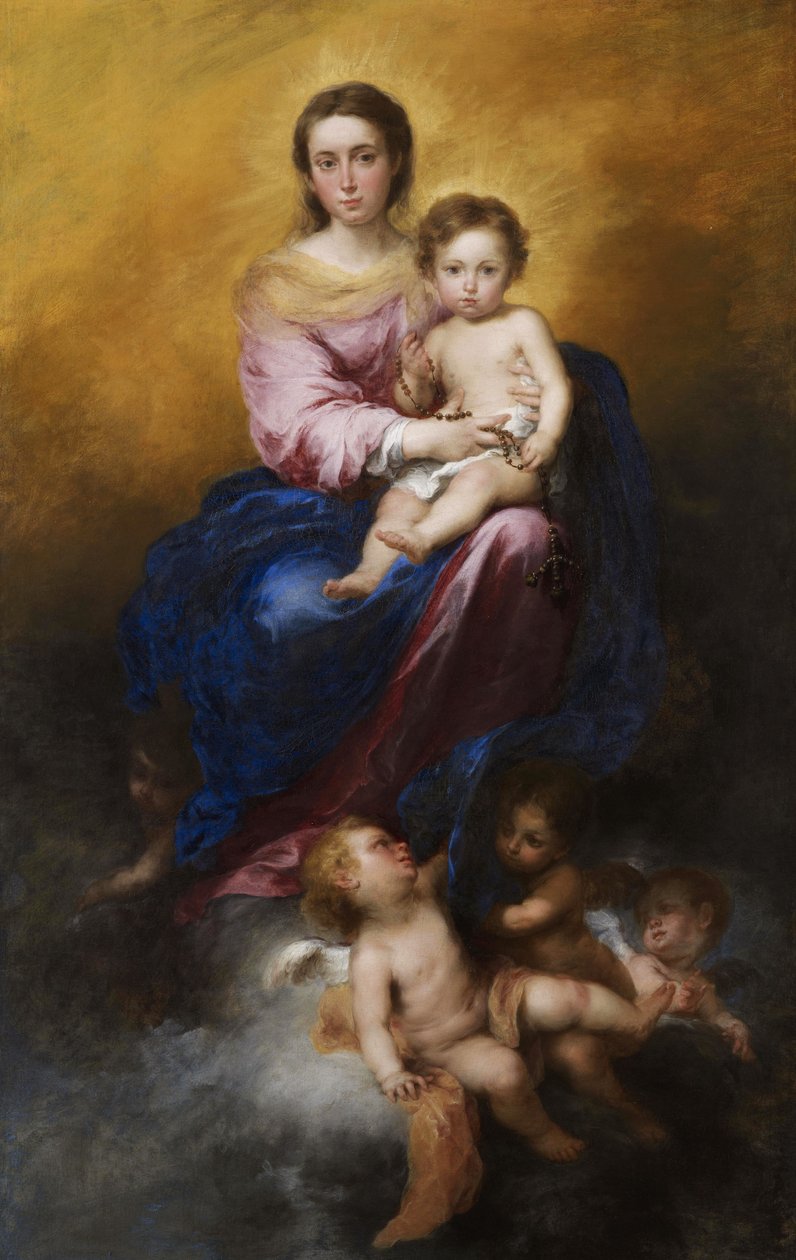 Madonnaen fra rosenkransen av Bartolomé Esteban Murillo