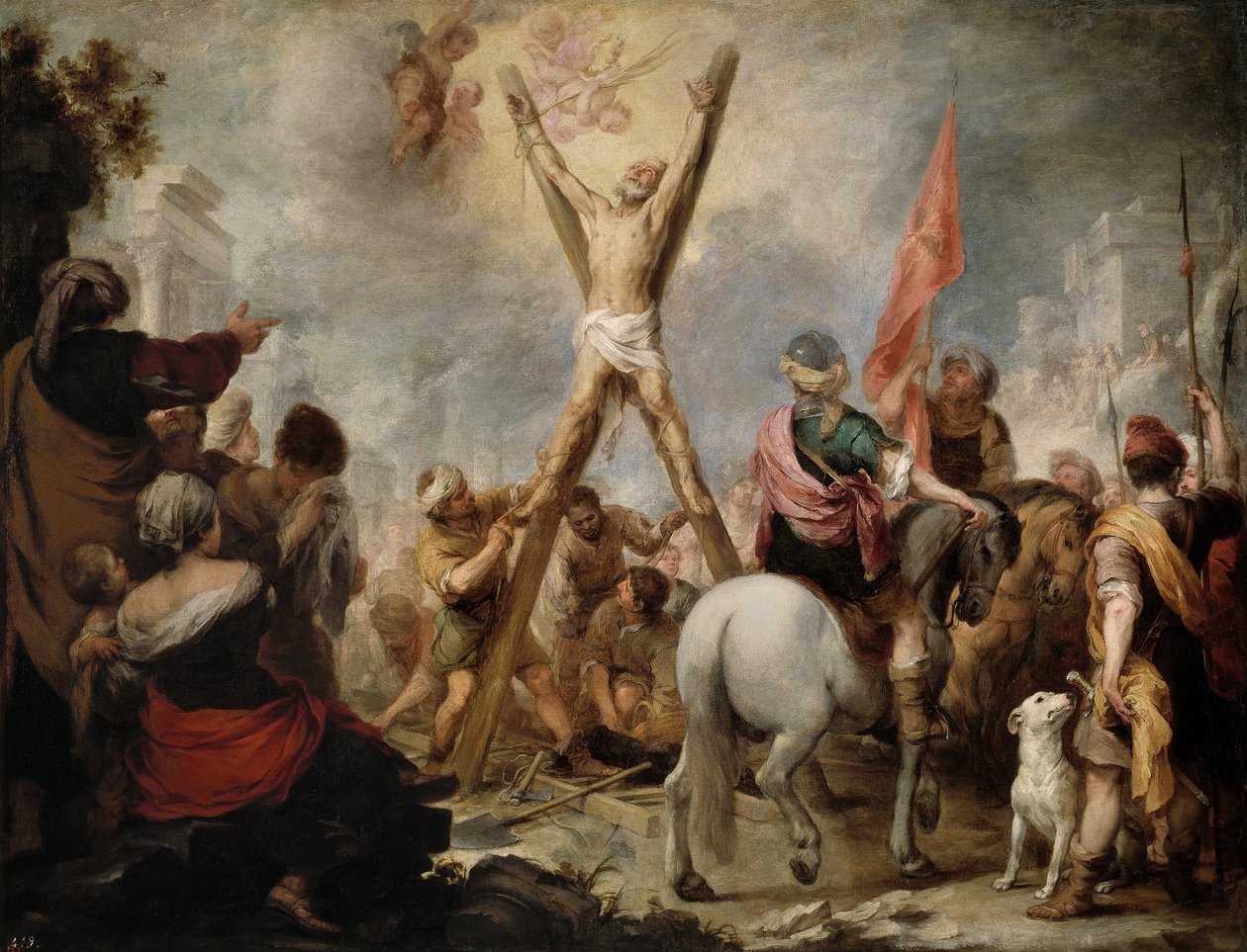 Martyrdøden til den hellige Andreas, apostelen av Bartolomé Esteban Murillo