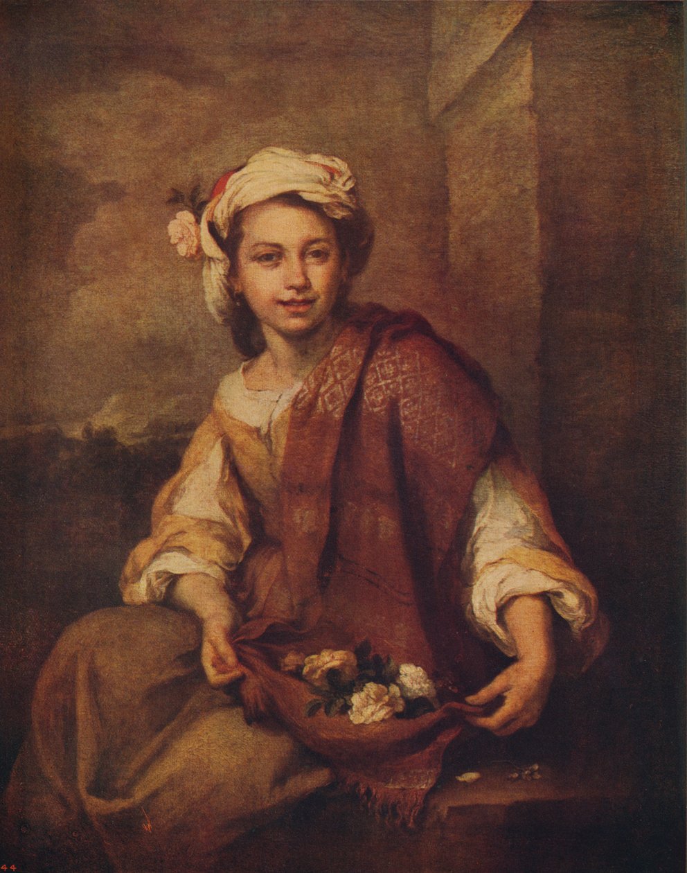 En spansk blomsterjente, 1665-1670, c1915 av Bartolomé Esteban Murillo