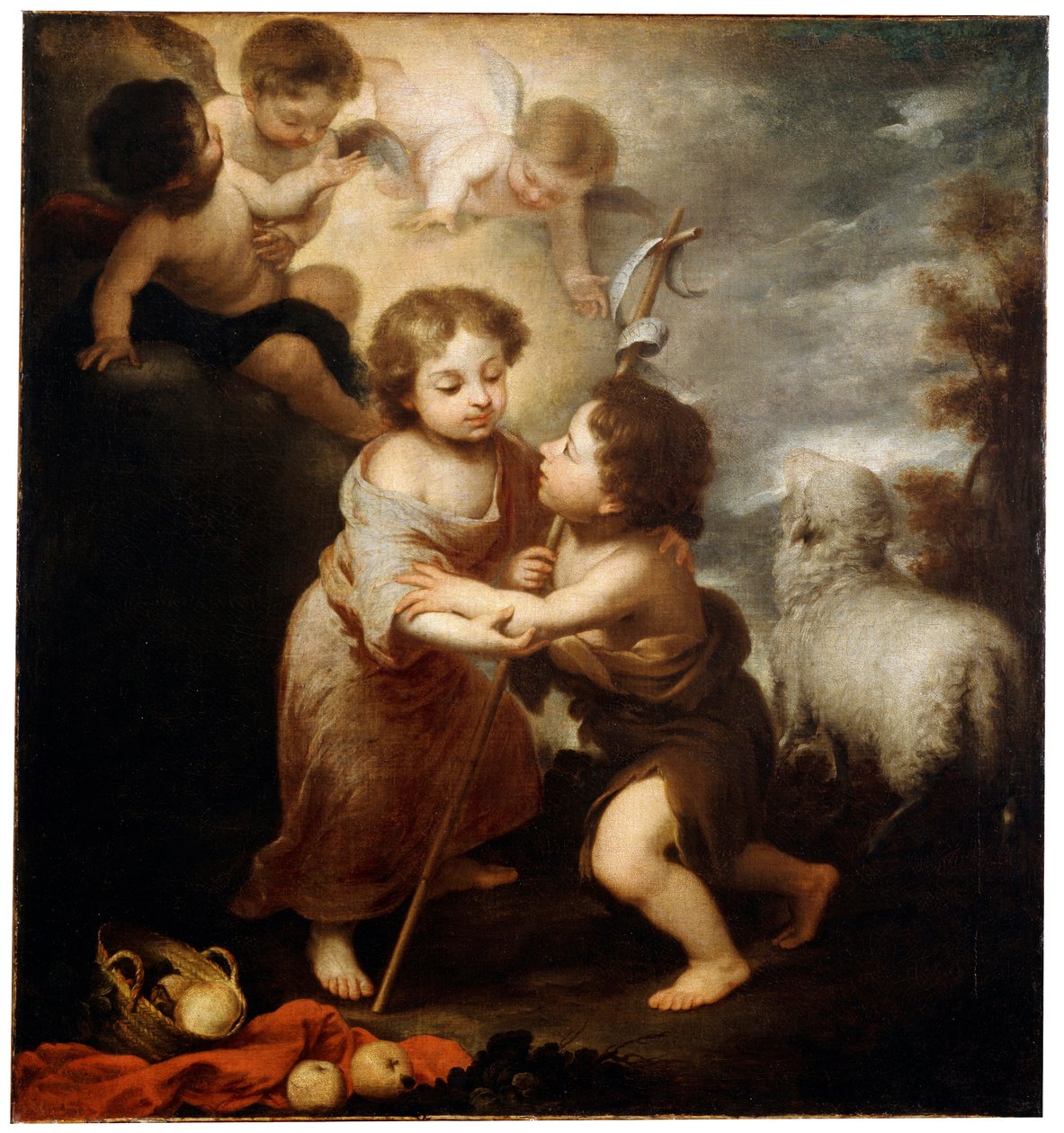 Kristus og døperen Johannes som barn, mellom 1655 og 1660. av Bartolomé Esteban Murillo