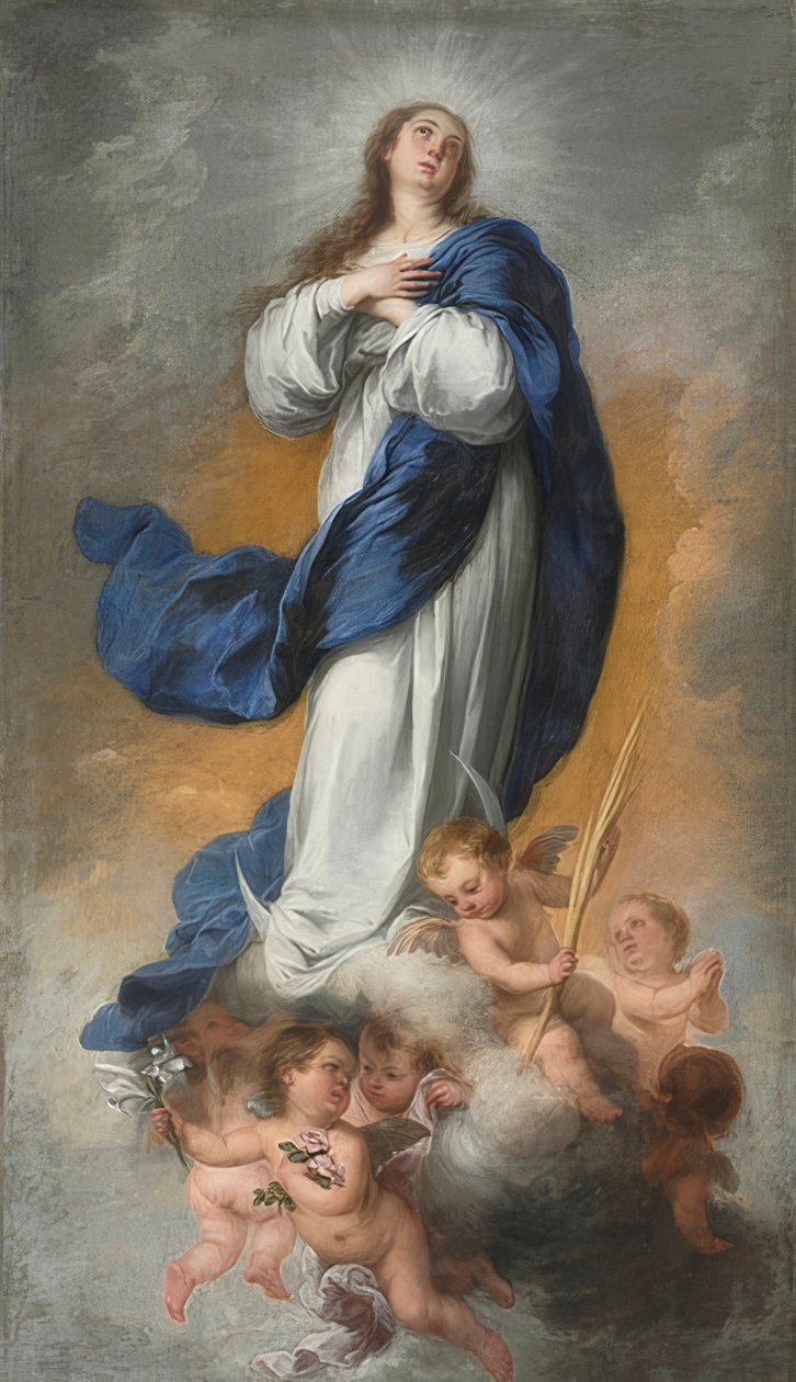 Den ulastelige unnfangelsen. Rundt 1680 av Bartolomé Esteban Murillo