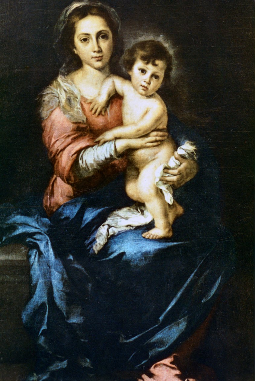Vår Frue med barnet, c1638-1682 av Bartolomé Esteban Murillo