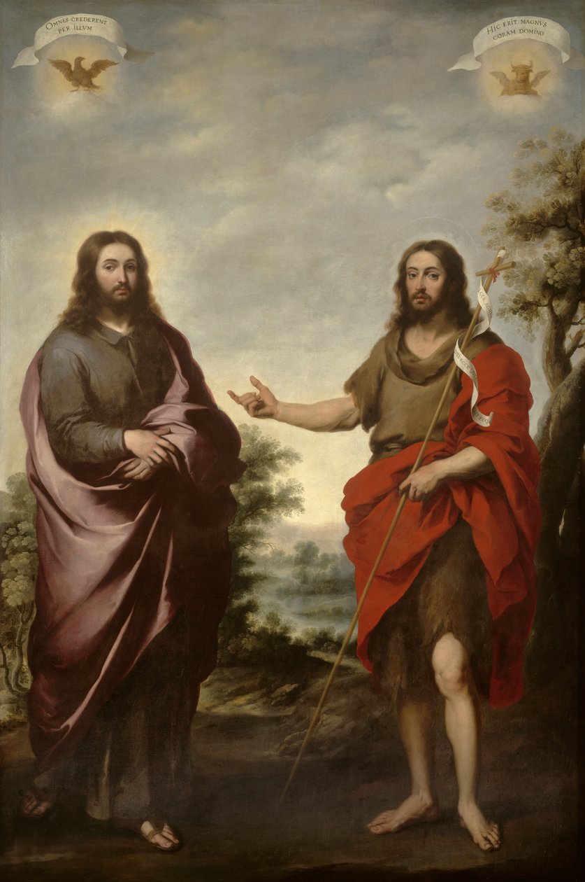 Døperen Johannes peker på Kristus, ca. 1655 av Bartolomé Esteban Murillo