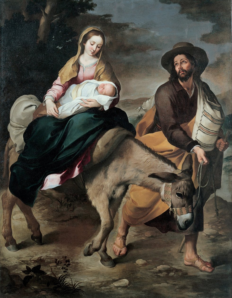 Flukten til Egypt, mellom 1645 og 1649 av Bartolomé Esteban Murillo