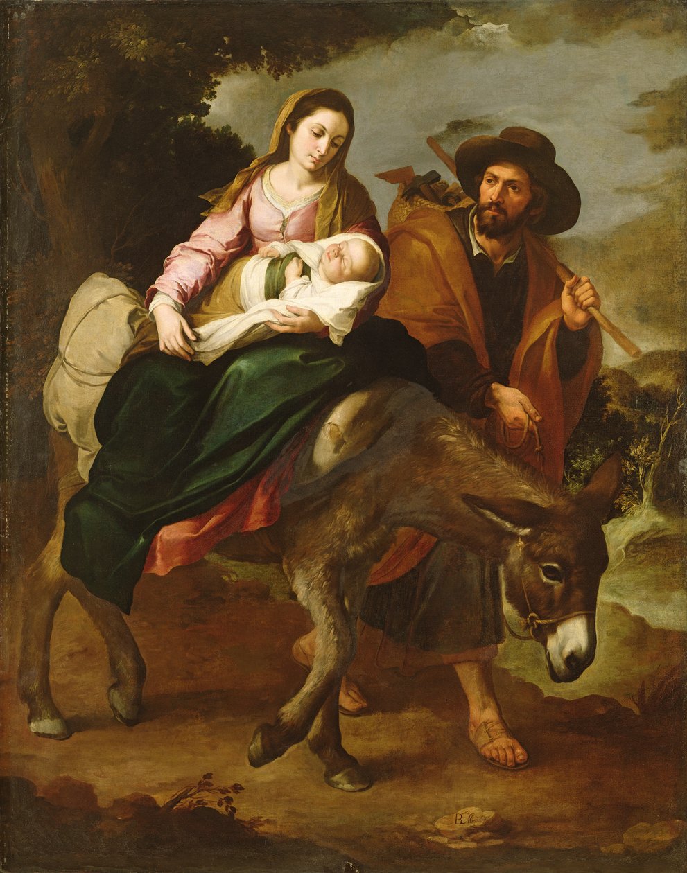 Flukten til Egypt, ca. 164750 av Bartolomé Esteban Murillo