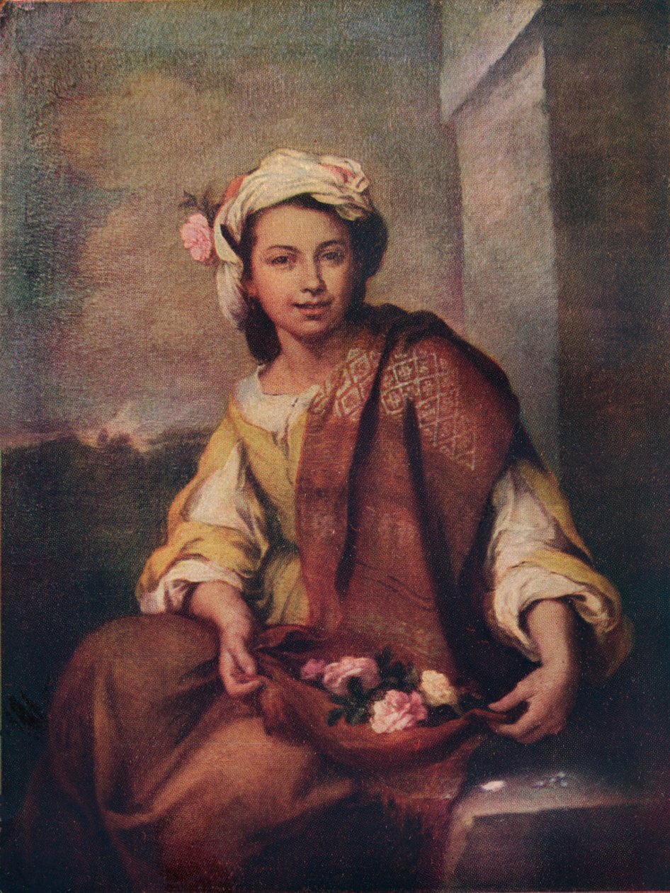 Blomsterjenta, 1665-70 av Bartolomé Esteban Murillo