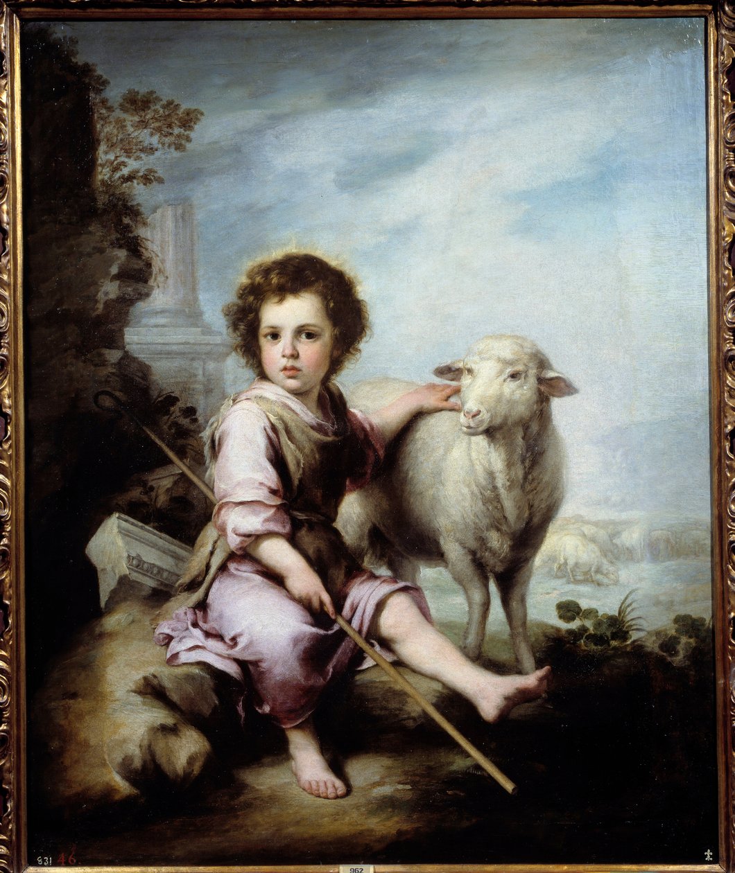 Den gode pastor-maleriet av Bartolome Murillo (1618-1682) 1600-tallets søn. 1,23x1,01 m Madrid, Pradomuseet - Den gode hyrde. Maleri av Bartolome Murillo (1618-1682) 1600-tallet. 1,23 x 1,01 m. Prado-museet, Madrid av Bartolomé Esteban Murillo