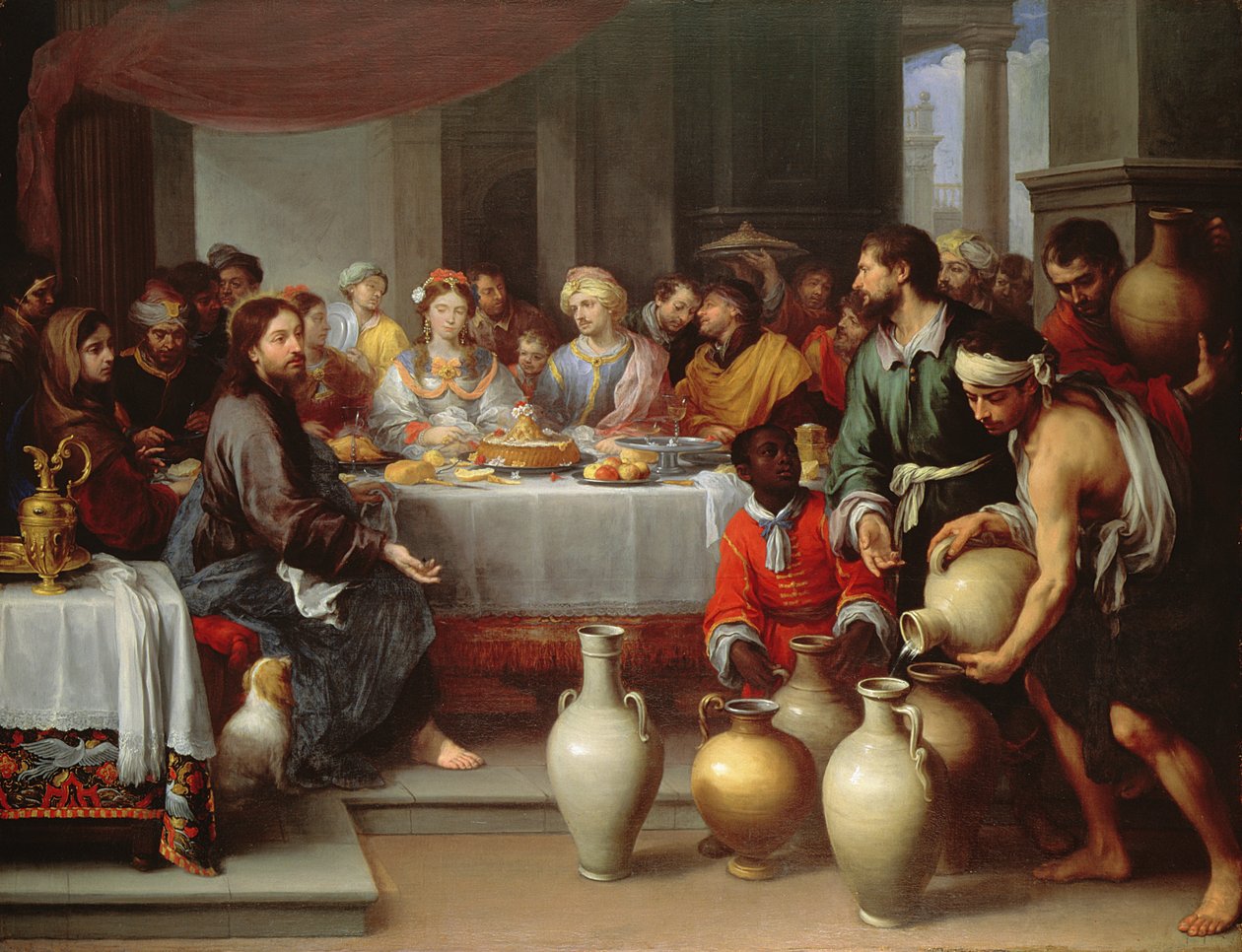 Bryllupsfesten i Kana, ca. 1665-75 av Bartolomé Esteban Murillo