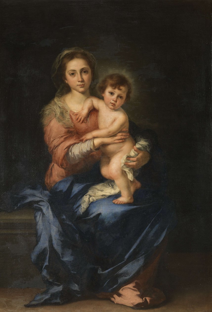 Jomfruen og barnet, 1650. av Bartolomé Esteban Murillo