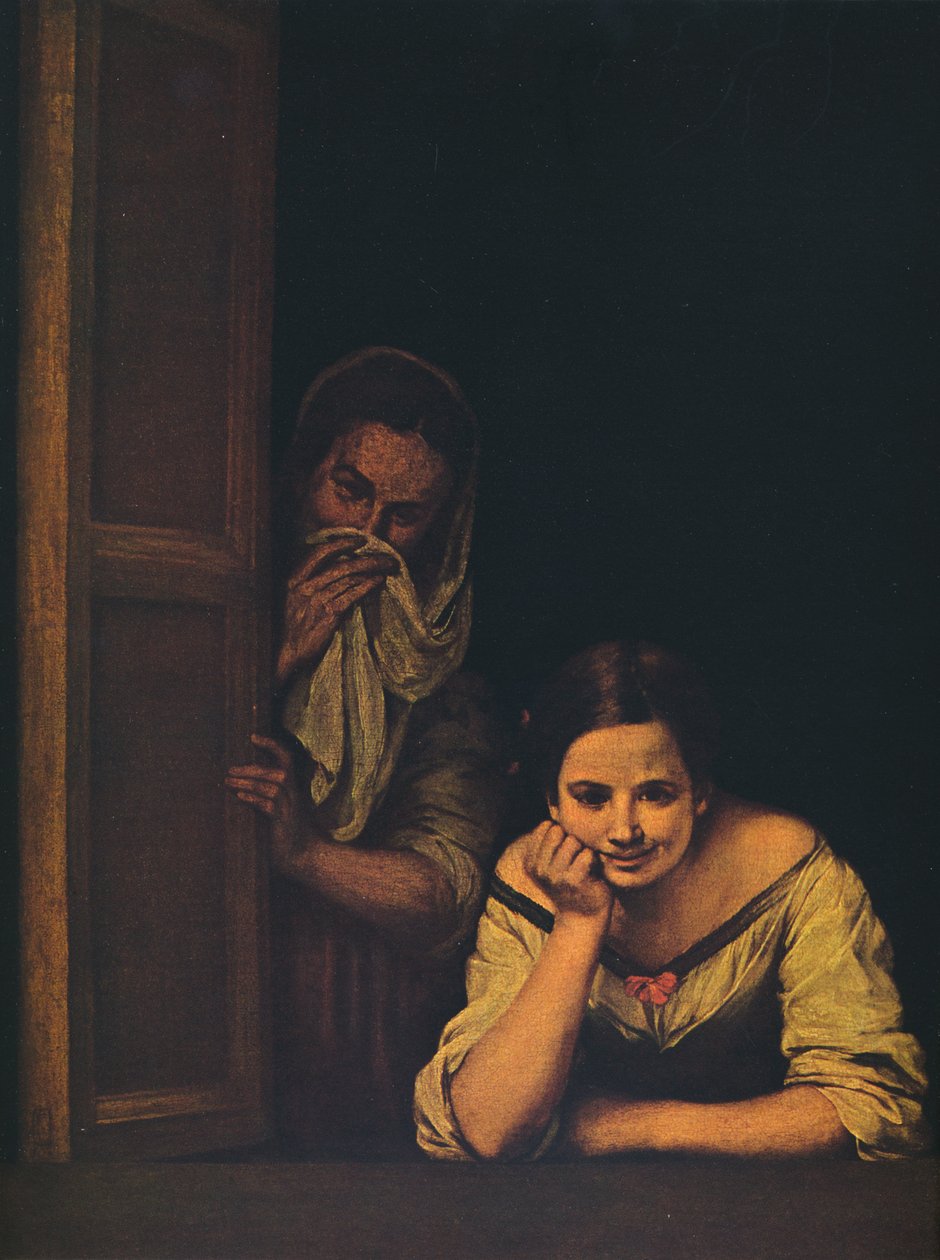 To kvinner ved et vindu, 1655-1660 av Bartolomé Esteban Murillo
