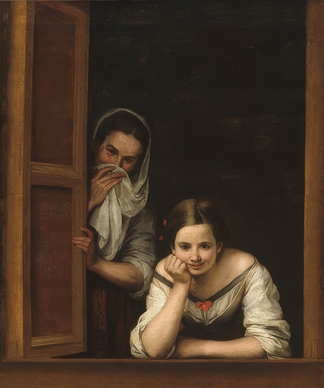 To kvinner ved et vindu. Rundt 1655/60 av Bartolomé Esteban Murillo