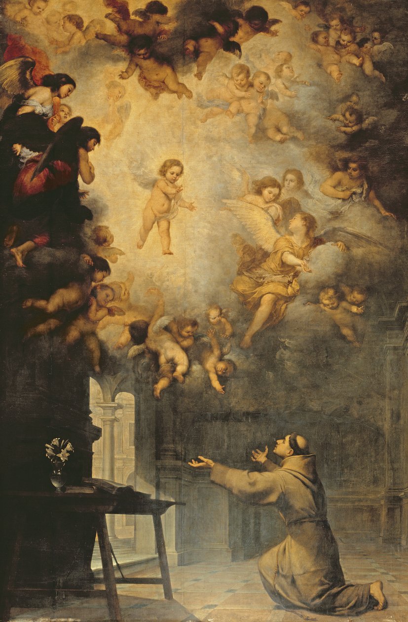 Visjon av St. Antonius av Padua (1195-1231) av Bartolomé Esteban Murillo