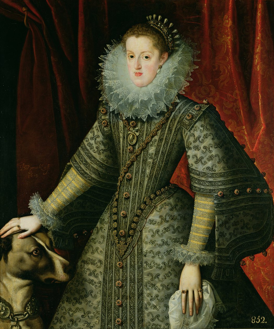 Dronning Margarita av Østerrike, 1609 av Bartolome Gonzalez
